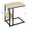 Woltu Bijzettafel voor Bank - Eikenhout en Zwart IJzeren Frame - 55x36x59,5 cm