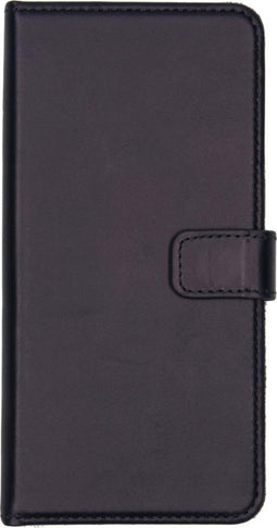 Selencia Hoesje Geschikt voor OnePlus 7 Hoesje Met Pasjeshouder - Selencia Echt Lederen Bookcase - Donkerblauw