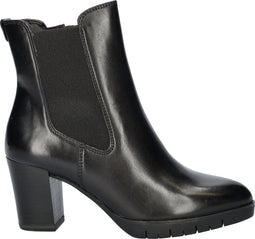 Tamaris dames boot - Chelsea-look - Leer - Zwart - Maat 39