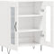 vidaXL - Dressoir - 69,5x34x90 - cm - bewerkt - hout - hoogglans - wit