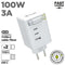 Muvit MCACC0050 - Oplader - 100 W - EU-stekker - USB-C x 2 USB x 1