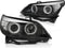 Koplampen Xenon D2S - voor BMW E60/E61 2003-2004 - LED CCFL angel eyes - zwart