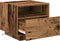 vidaXL - Nachtkastjes - met - LED-lampen - 2 - stuks - Oude - Hout - 40x39x37 - cm