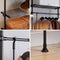 SoBuy KLS07-SCH - Telescoop Kledingrek - Verstelbaar B(52-80) x H(233-295) cm - Zwart