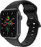 imoshion Siliconen⁺ bandje - Geschikt voor Apple Watch 1, 2, 3, 4, 5, 6, 7, 8, 9, 10 (42 mm), SE - 38/40/41 mm - Zwart - S/M
