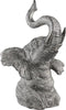 PTMD Carter Beeld Olifantenhoofd - 19,5 x 9 x 44 cm - Poly - Grijs