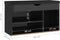vidaXL Schoenenbank - 80x30x47 cm - Hoogglans zwart - Hout met kussen