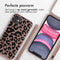 iMoshion Hoesje Geschikt voor iPhone 11 Hoesje Met Koord - iMoshion Siliconen design hoesje met koord - Roze / Animal Pink