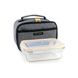Lunchtrommel met accessoires Ibili 753401g Grijs Polyester Borosilicaatglas 21 x 13 x 14 cm