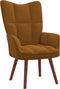 vidaXL Relaxstoel fluweel bruin