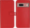 Selencia Google Pixel 7 - Bookcase Echt Leer - 3 Pasjeshouders - Rood