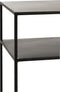 J-Line console Rechthoekig 2 Planken - metaal - zwart