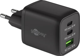 Goobay 64753 - Oplader - 2x USB-Type-C - Snel opladen - Zwart
