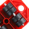 Hi Meubeltransportwielen set - met meubelheffer - Rood