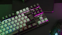G-Lab Keyz Caesium - Toetsenbord TKL 75% - Membraan - Azerty FR - Grijs/Zwart