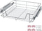 tectake® - Uitschuifbaar Telescopisch Keukenrek - 60 cm breed - Flexibele rails - Verchroomd metaal