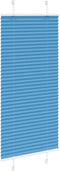 vidaXL - Plissé - rolgordijn - 60x150 - cm - stofbreedte - 59,4 - cm - polyester - blauw