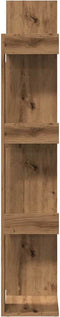 vidaXL - Boekenkast - 48x25,5x140 - cm - bewerkt - hout - artisanaal - eikenkleurig