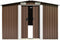 vidaXL - Tuinschuur - 257x298x178 - cm - metaal - bruin
