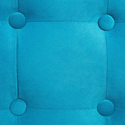 TAMPA - Poef - Blauw - 55 cm - Fluweel