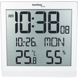 WS 8015 white - radio wall clock