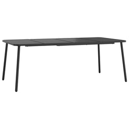 vidaXL - Tuintafel - 200x100x71 - cm - staal - antracietkleurig