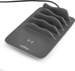 Veho TA-7 oplaad hub geschikt voor 4 apparaten - Qi technologie - draadloos opladen