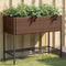 vidaXL - Plantenbak - met - schap - poly - rattan - bruin