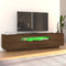 vidaXL - Tv-meubel - met - LED-verlichting - 160x35x40 - cm - bruin - eikenkleur