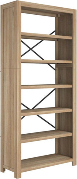 vidaXL - Boekenkast - met - 6 - schappen - 80x30x170 - cm - massief - acaciahout