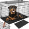 tectake® Hondenkooi Luna - Hondenkennel - Opvouwbaar met 2 deuren - Zwart