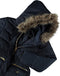 NAME IT NKFMAXIM - Puffer Jas - Afneembare Capuchon met Nepbont - Donkerblauw - Maat 146