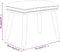 vidaXL - Voetenbank - 45x29,5x35 - cm - stof - lichtgrijs