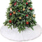 THE TWIDDLERS - Ronde witte pluche kerstboomrok - Kerstaccessoire sneeuweffect 90 cm diameter (1 stuk)