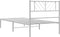 vidaXL - Bedframe - met - hoofdbord - metaal - wit - 90x200 - cm