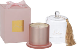 J-Line geurkaars stolp bonheur - roze - large - 45U