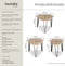 tectake Torquay - Salontafel-set - 3-delig - industrieel lichtbruin