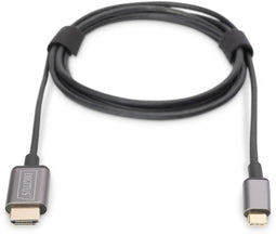 Digitus DA-70821 - USB-C naar HDMI Adapterkabel - 4K/30 Hz - Grijs