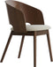 Niebla eetkamerstoel - hout bruin+beige