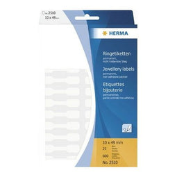 Klika - Juwelier-etiket 49x10 mm mapje 600 stuks - 15 stuks