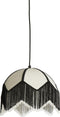 Light & Living Hanglamp Sulina - Linnen - 35cm - Wit/Zwart