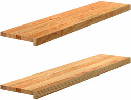 vidaXL - Vensterbanken - 2 - st - 110x30x2 - cm - massief - eikenhout - lichtbruin