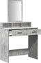 vidaXL - Kaptafel - met - Laden - - - Betonnen - Grijs - 79x41x140 - cm