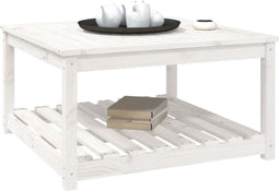 Tuintafel 82,5x82,5x45 cm massief grenenhout wit