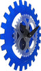 NeXtime - Wandklok - 35cm - Acrylic -Bewegend- Blauw - 'Moving Gears'