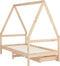 vidaXL - Kinderbedframe - met - lades - 80x160 - cm - massief - grenenhout