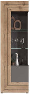Furnilux Freno - Vitrinekast met verlichting - 37x60x194cm - Grijs Eiken