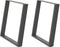 vidaXL - Eettafelpoten - 2 - st - U-vormig - 70x(72-73) - cm - staal - antraciet