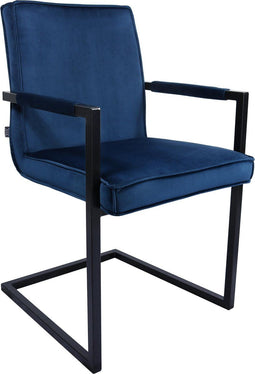Kick eetkamerstoel JIM - Velvet Donkerblauw
