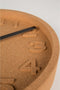 Zuiver Cork Time Klok/ Wandklok Rond Kurk Bruin